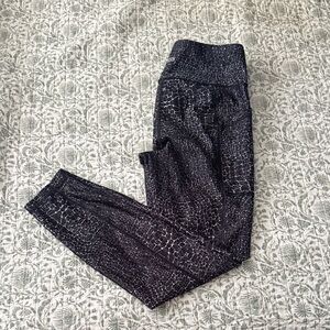 Jockey Black & White Patterned High-Waist Leggings